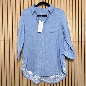 213 Kyla Seo “Joanna” Embroidered Linen Shirt (Small, NWT)